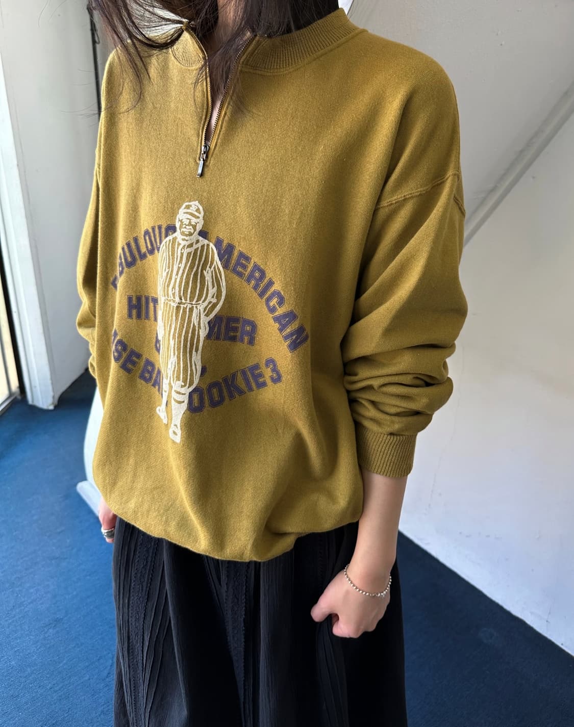 Design printing zip neck sweatshirt 상품이미지8