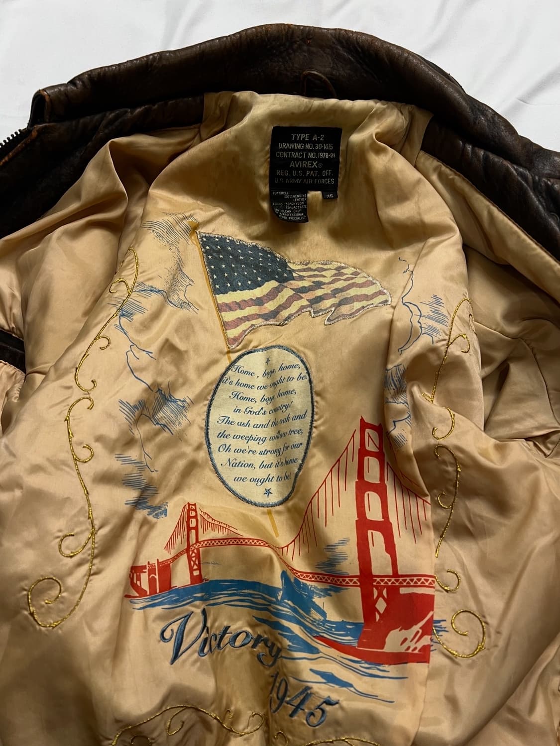 아비렉스 노르망디 A-2 가죽자켓 상품이미지6