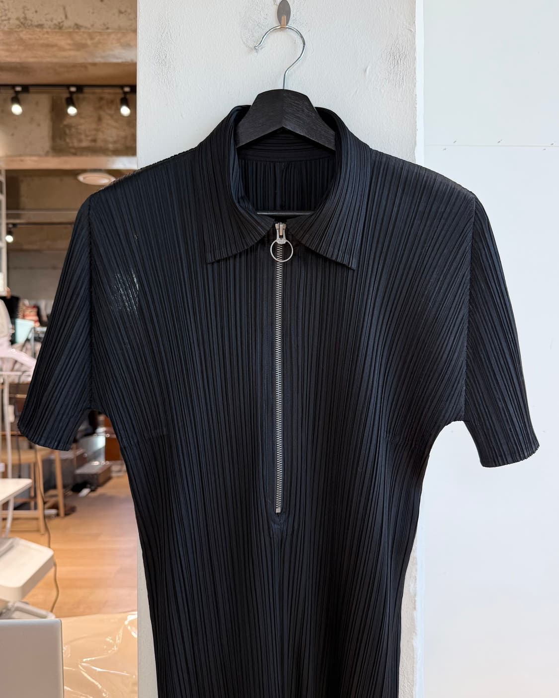 플리츠 플리즈 블랙 링컬 하프 원피스 상품이미지3