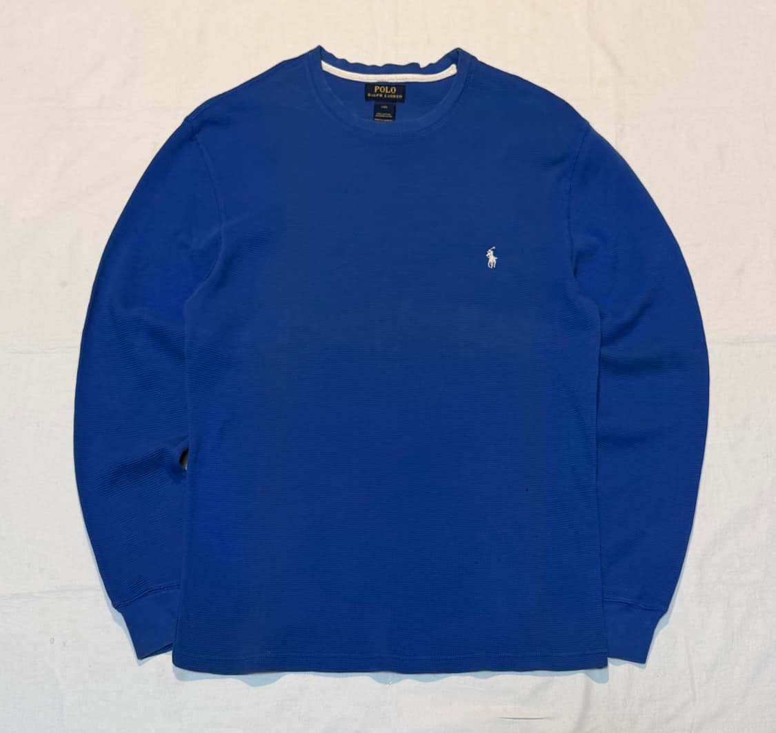 폴로 랄프로렌 와플 써멀 롱슬리브 스카이블루 상품이미지2