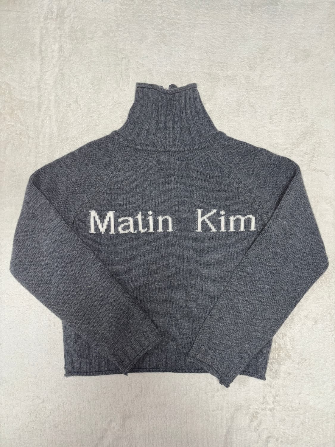 마뗑킴 니트집업 가디건 그레이 상품이미지1