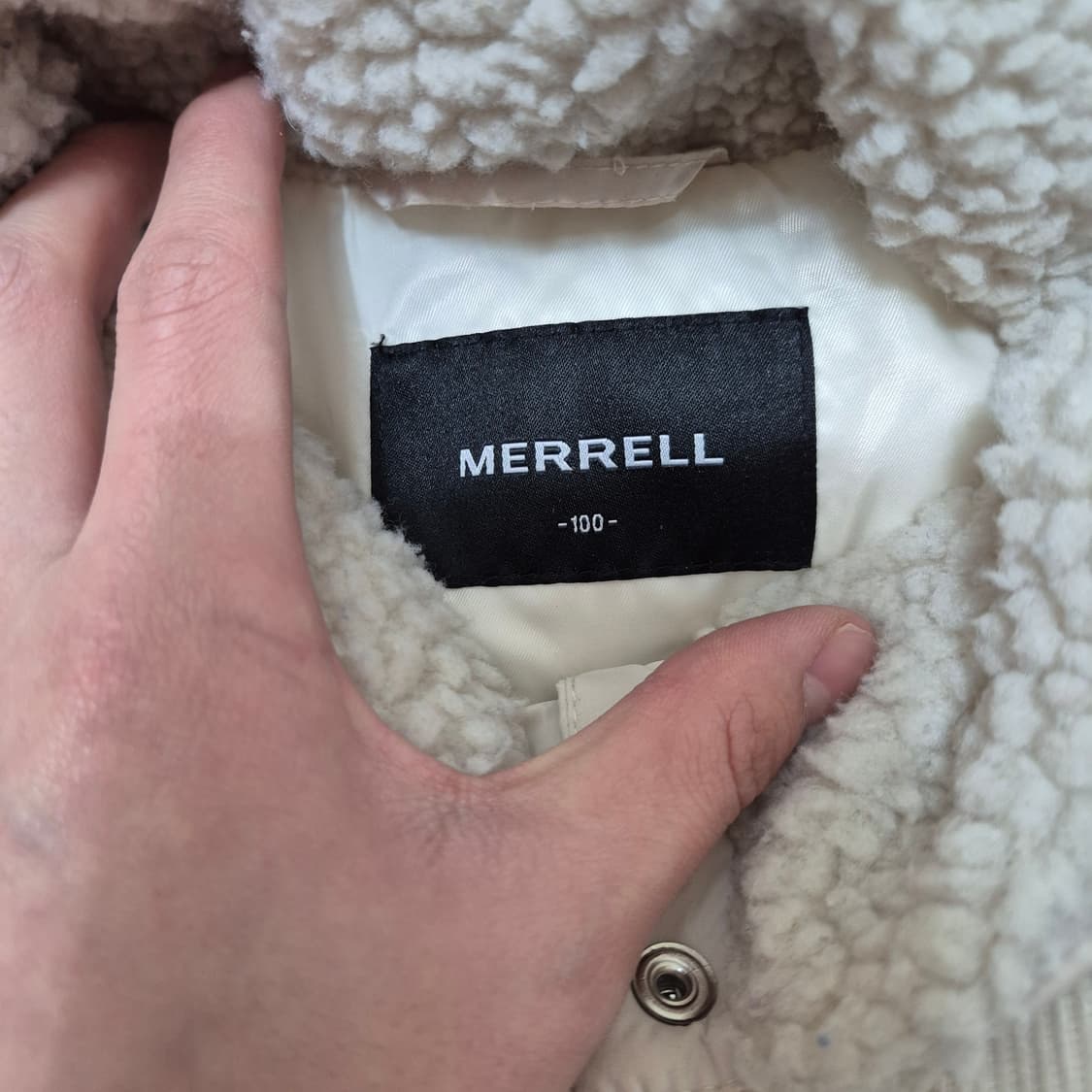 머렐 남성 배색 코듀로이 양털 다운 패딩 조끼 L(100) 상품이미지6