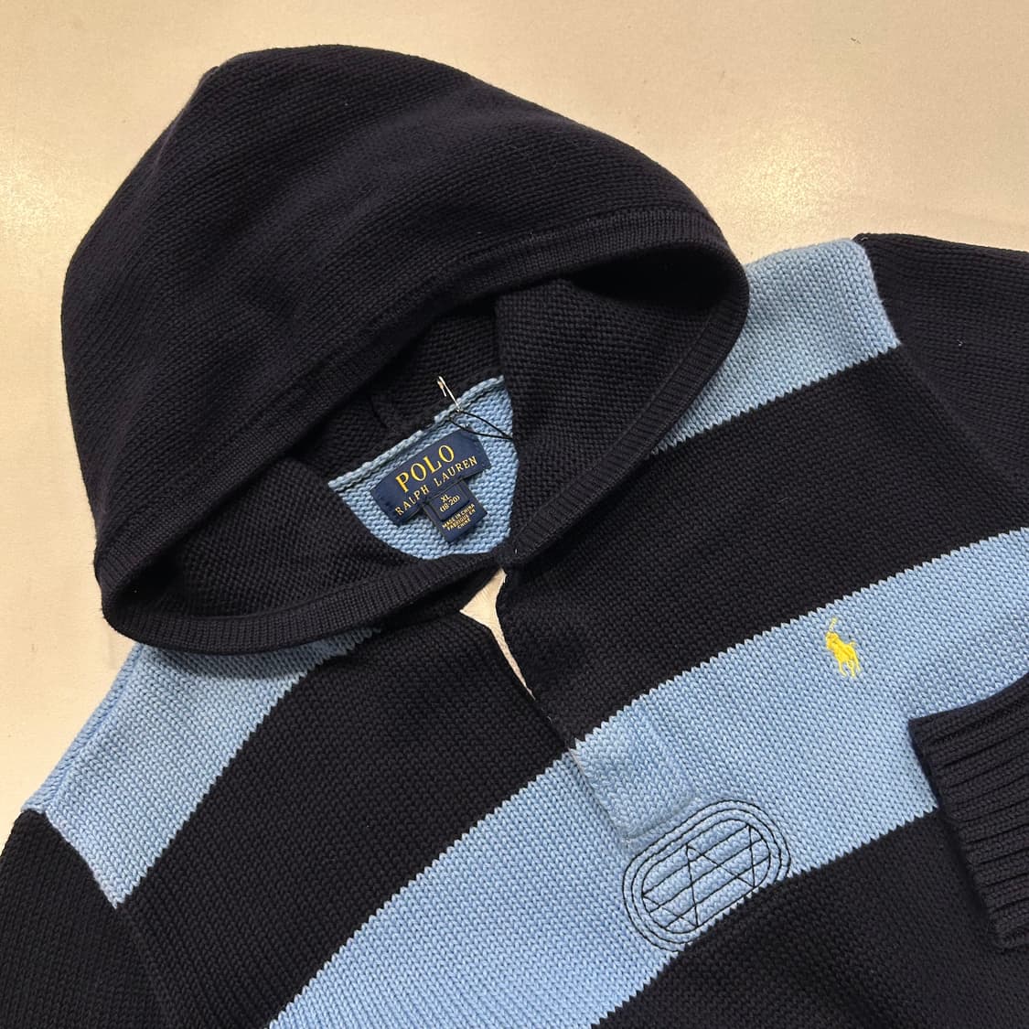 [XL] 폴로 랄프로렌 스트라이프 후드 니트 B187 상품이미지4