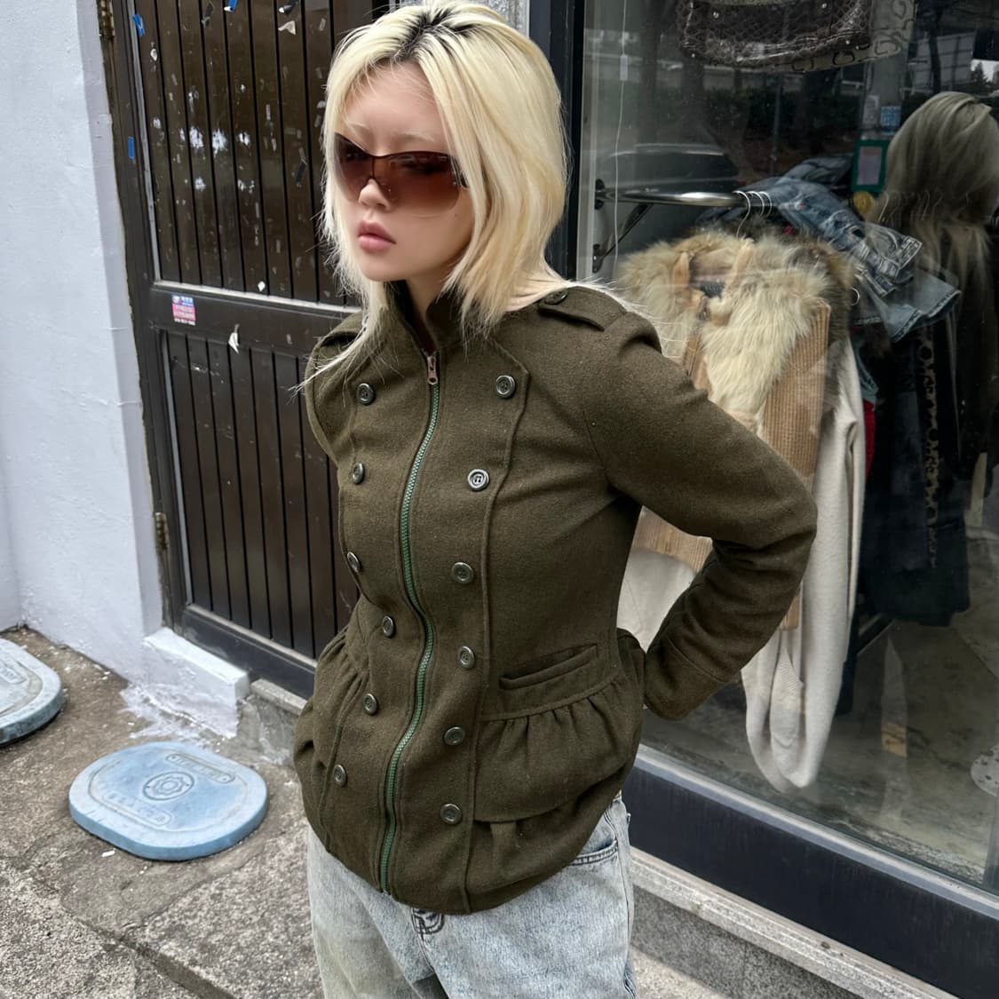 00s 빈티지 러플 나폴레옹 단주 자켓 상품이미지5