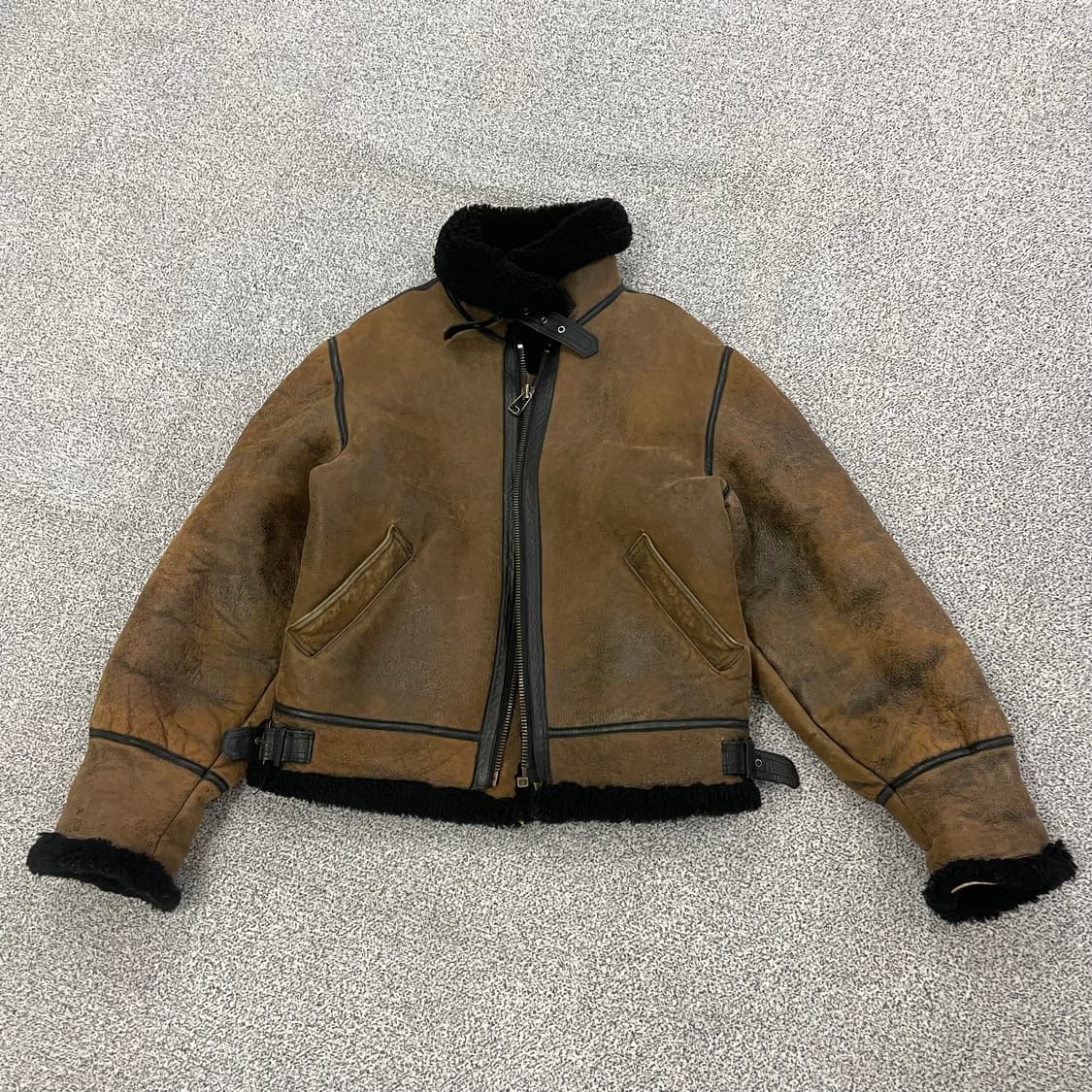 Jean Jacques 램스킨 시어링 무스탕 봄버 재킷 0107HS1 상품이미지1