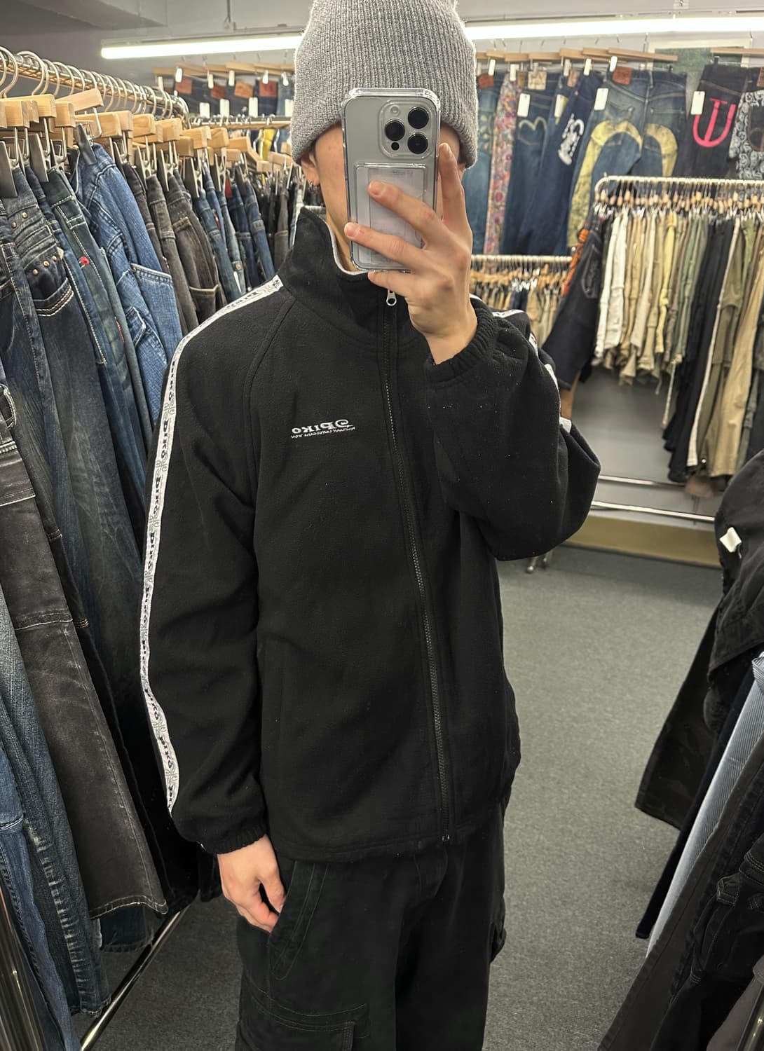 M) PIKO 피코 플리스 집업 자켓 후리스 블랙 상품이미지1