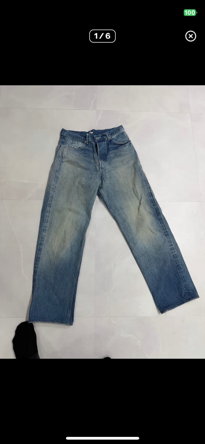 [3] 24AW 오라리 셀비지 페이드 헤비 데님 와이드 팬츠 상품이미지2