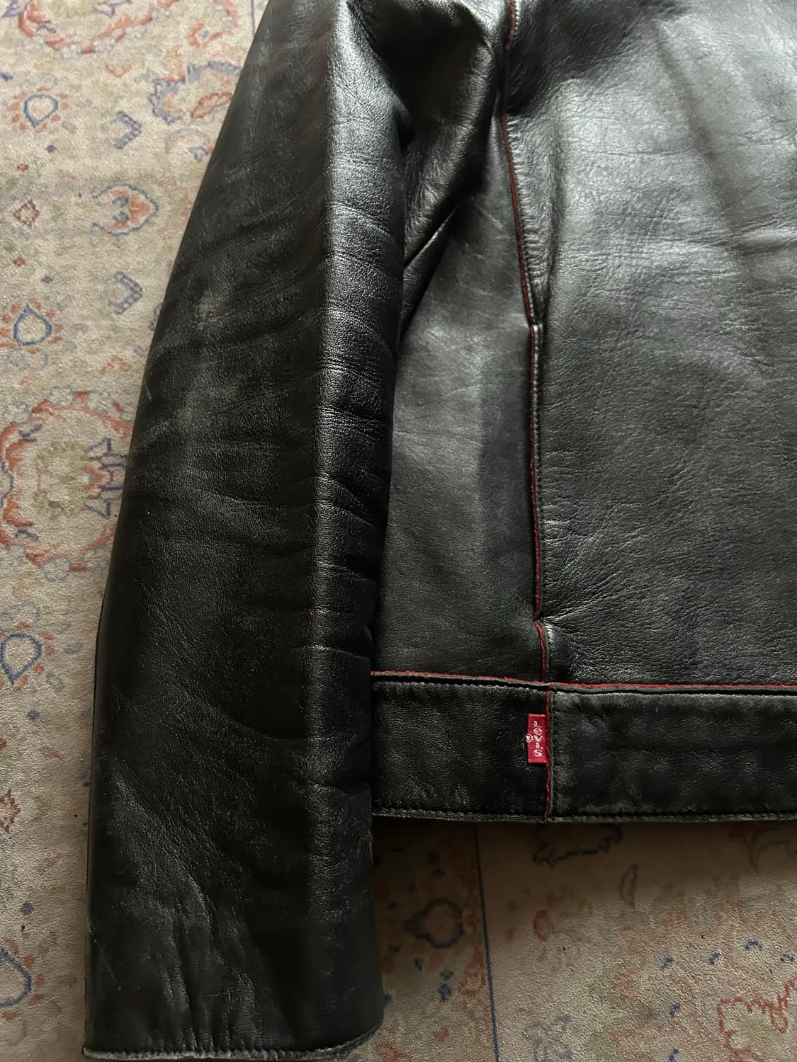00‘s Levi’s leather hood jacket 상품이미지3