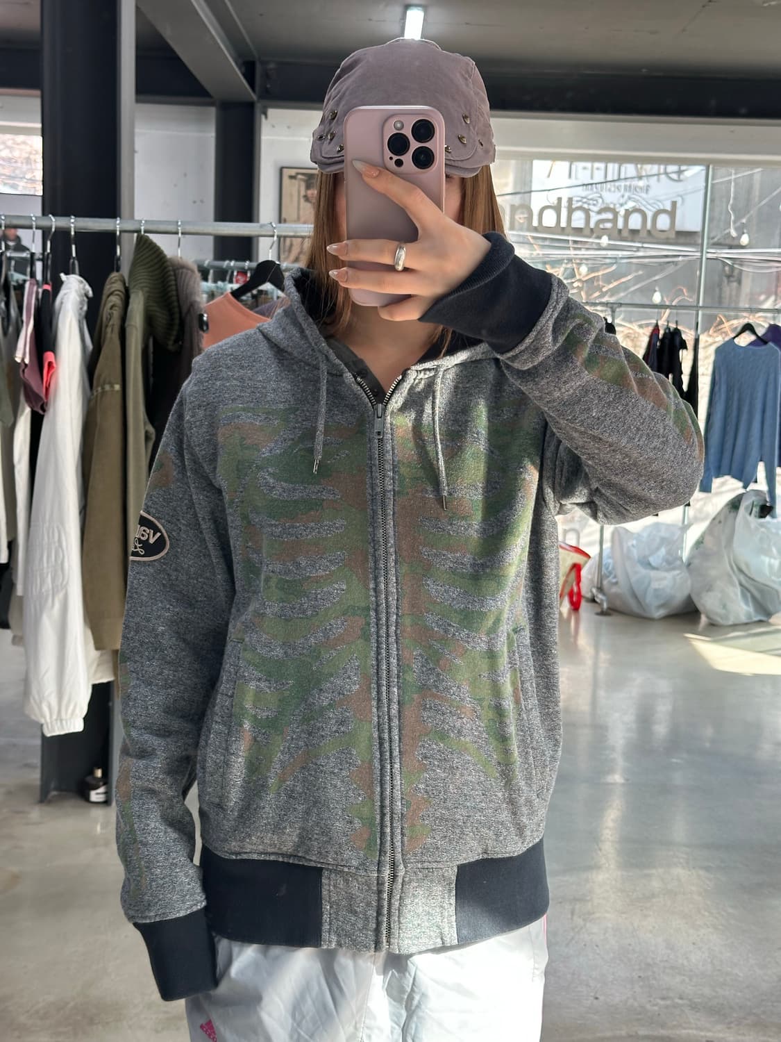 벤슨 카모 본 스켈레톤 후드집업 상품이미지4