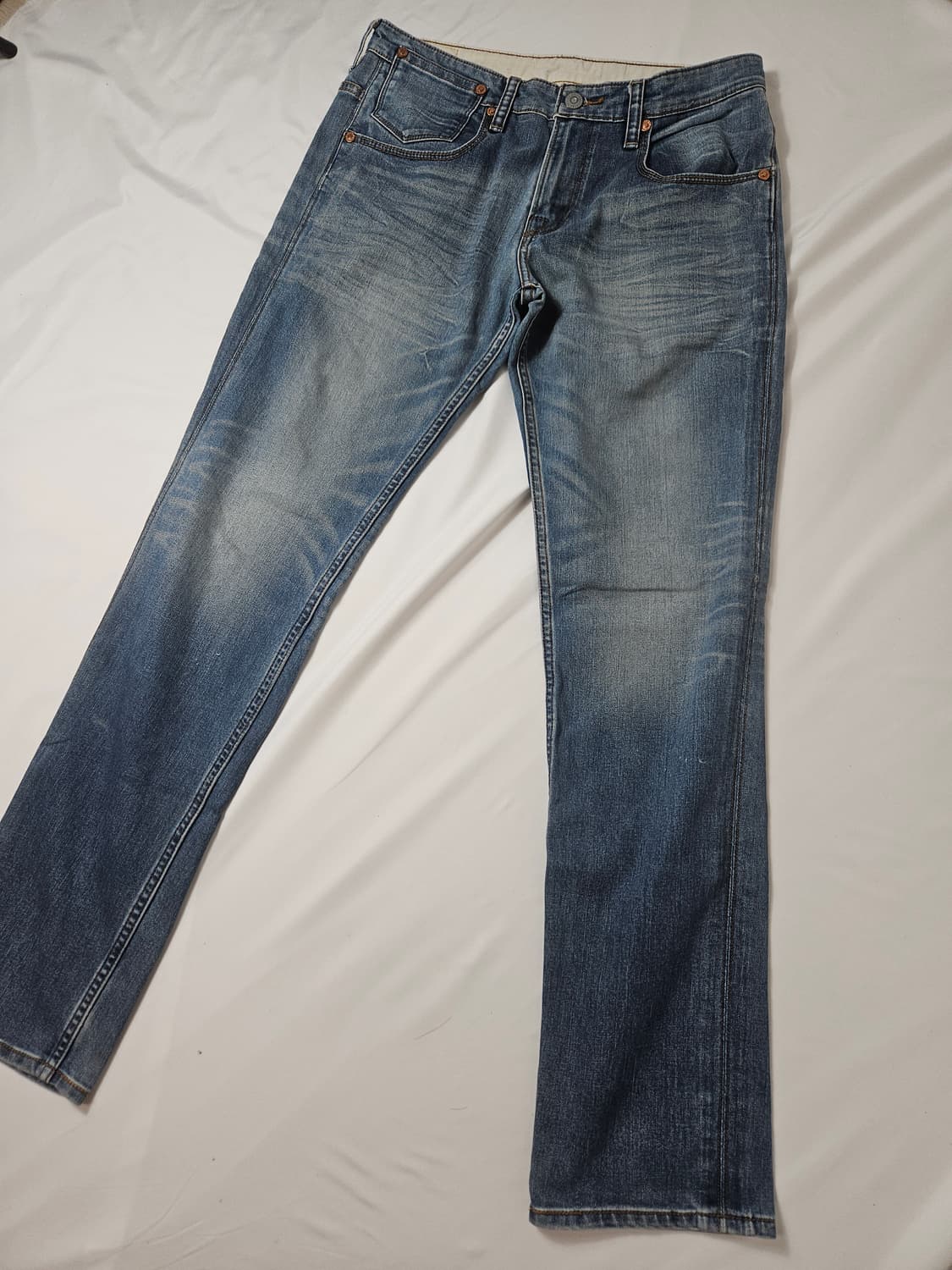 리바이스 511 워싱 크림탭 데님팬츠 진 청바지 빈티지 32x34 상품이미지5