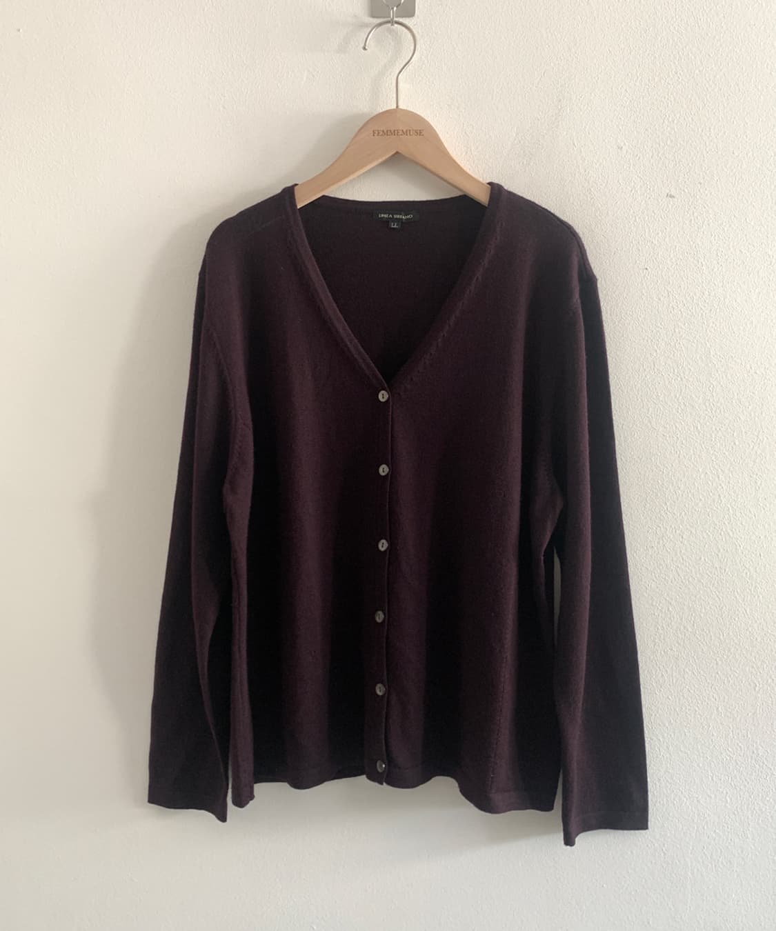 (Vintage)Button Loose Cardigan(Violet) 상품이미지1