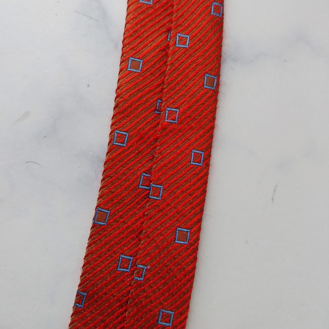 지방시 실크 오렌지 패턴 넥타이 10.1cm A등급 K2453
 상품이미지10