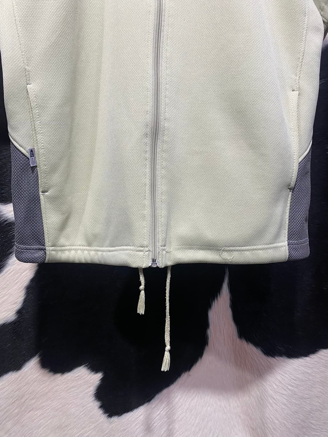 Adidas 메쉬 배색 반팔 집업 상품이미지4