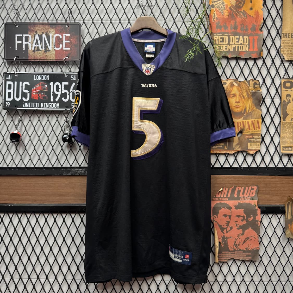 00s 리복 X NFL 온 필드 어센틱 저지 블랙 퍼플 상품이미지3
