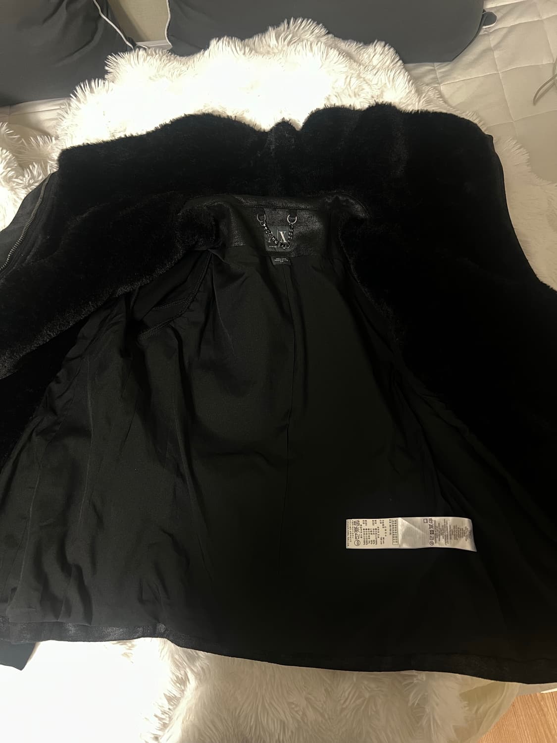 A|X 아르마니익스체인지 블랙퍼 무스탕 상품이미지5