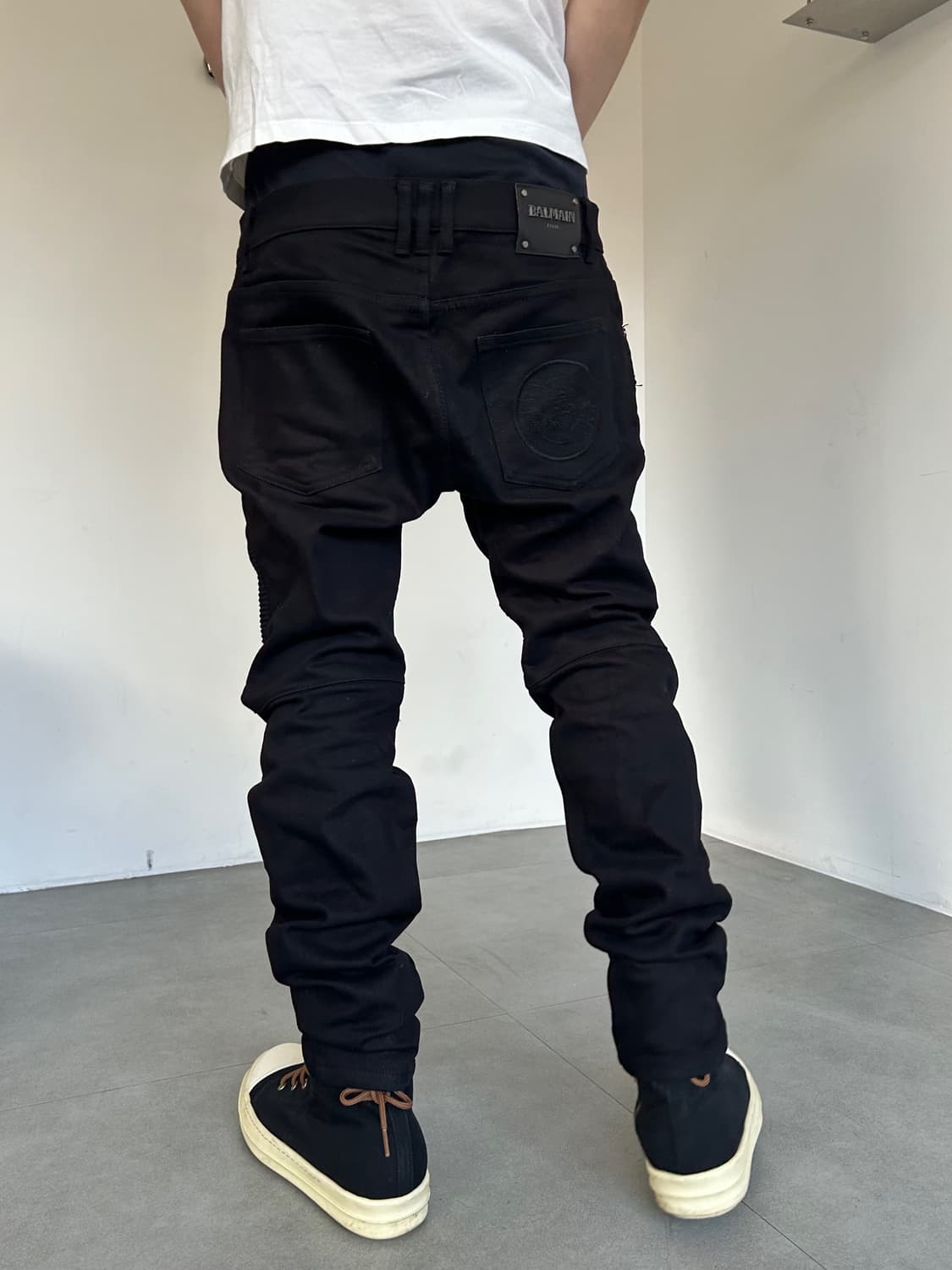 발망 아카이브 지퍼 바이커 블랙진 상품이미지3