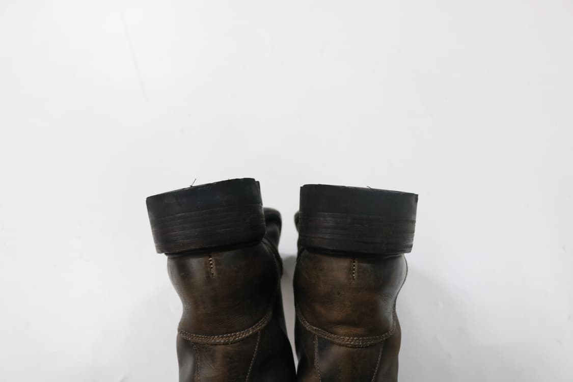 알프레도바니스터 빈티지 레더 레이스업 컴뱃 부츠 상품이미지7