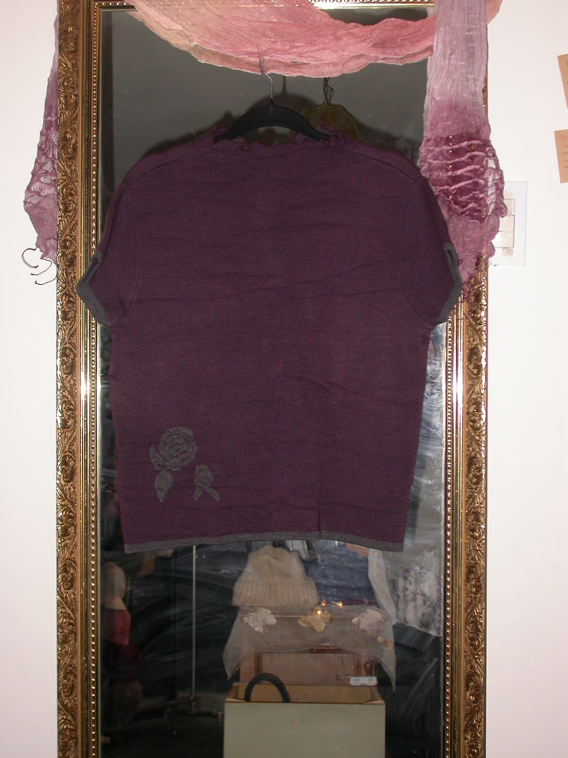 Vintage purple rose knit cardigan 상품이미지2