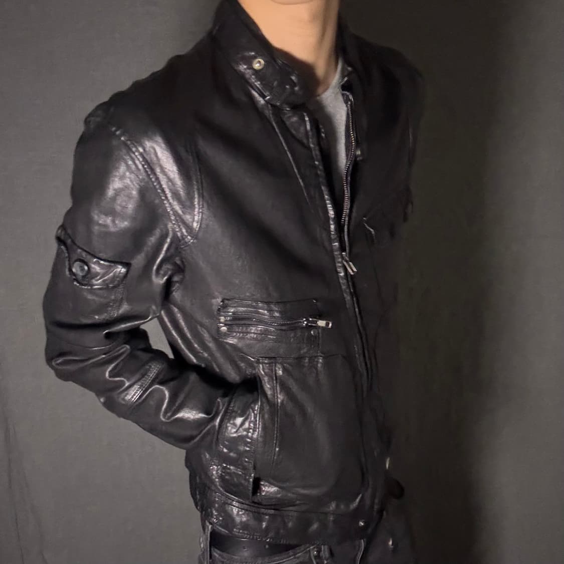 japan vintage ltaly lamb skin jacket 상품이미지4