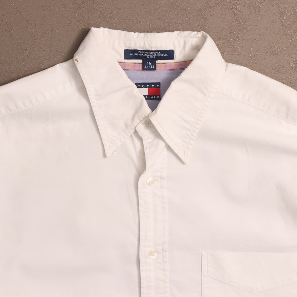 90's 타미힐피거 코튼 화이트 셔츠 A1447 상품이미지2