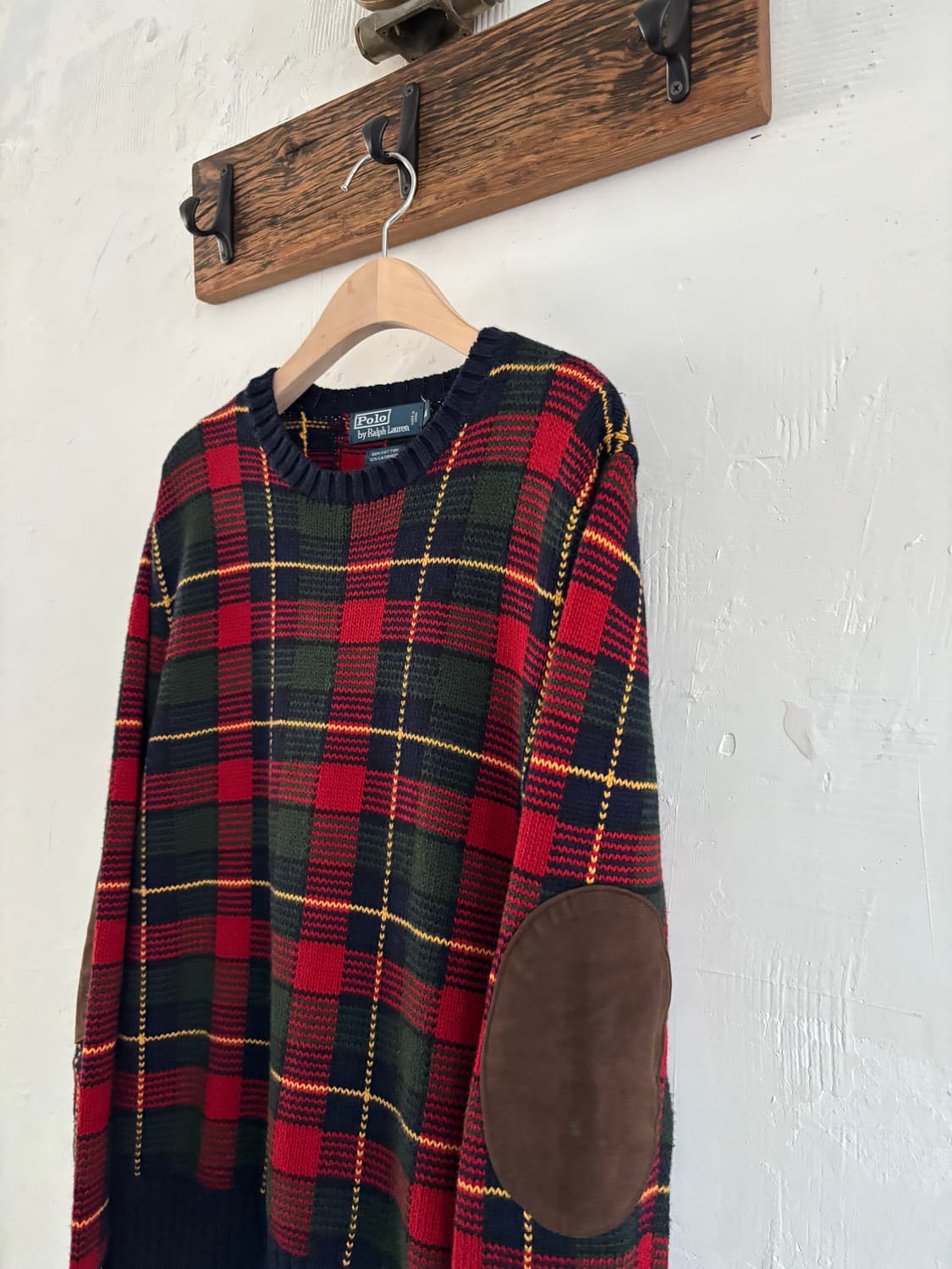 Polo 폴로 랄프로렌 블랙와치패턴 캐시미어혼용 라운드넥 니트 상품이미지3