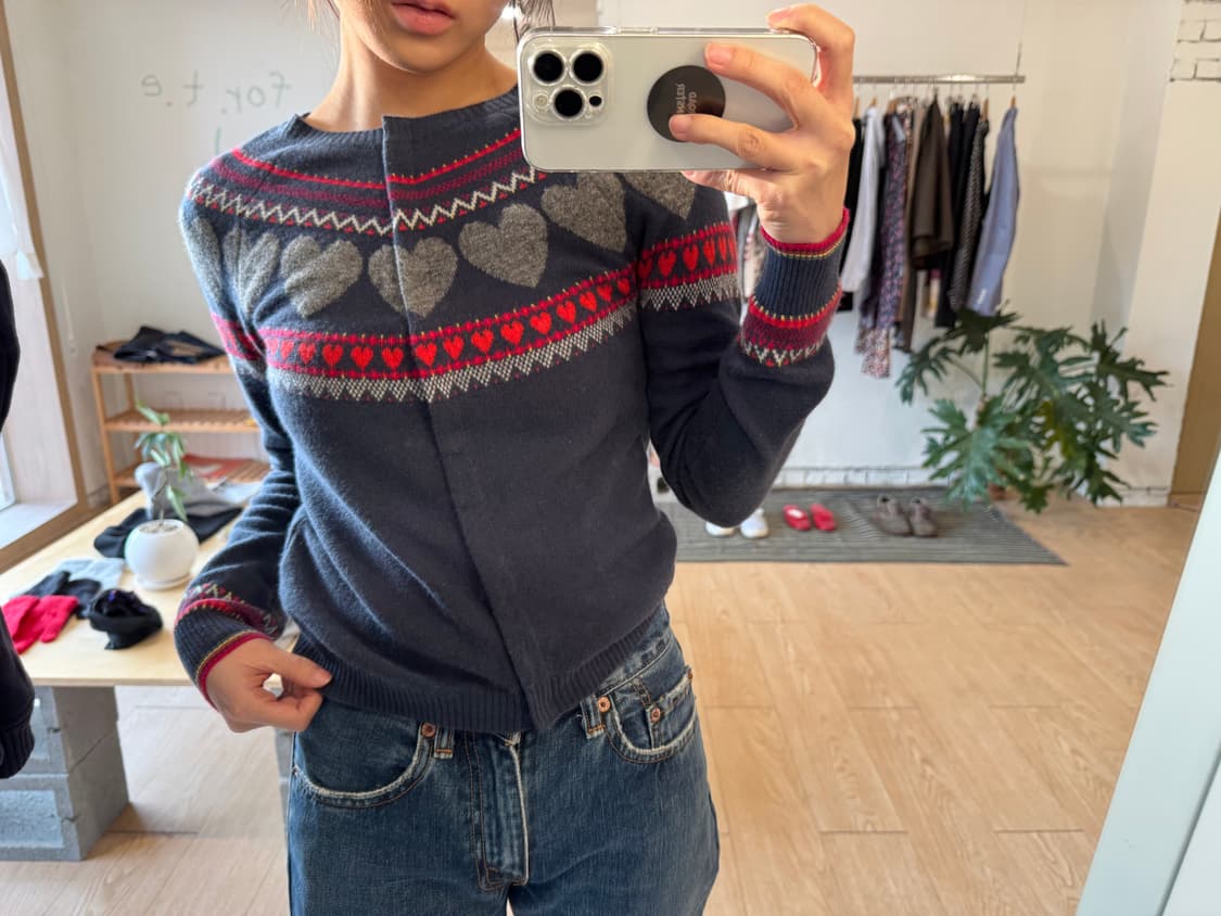 Benetton heart cardigan 상품이미지2