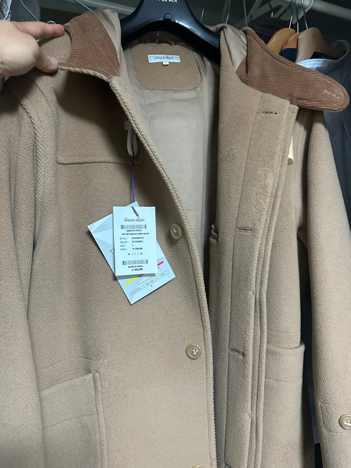 스티브 알란 헤링본 더플 코트 L 상품이미지2