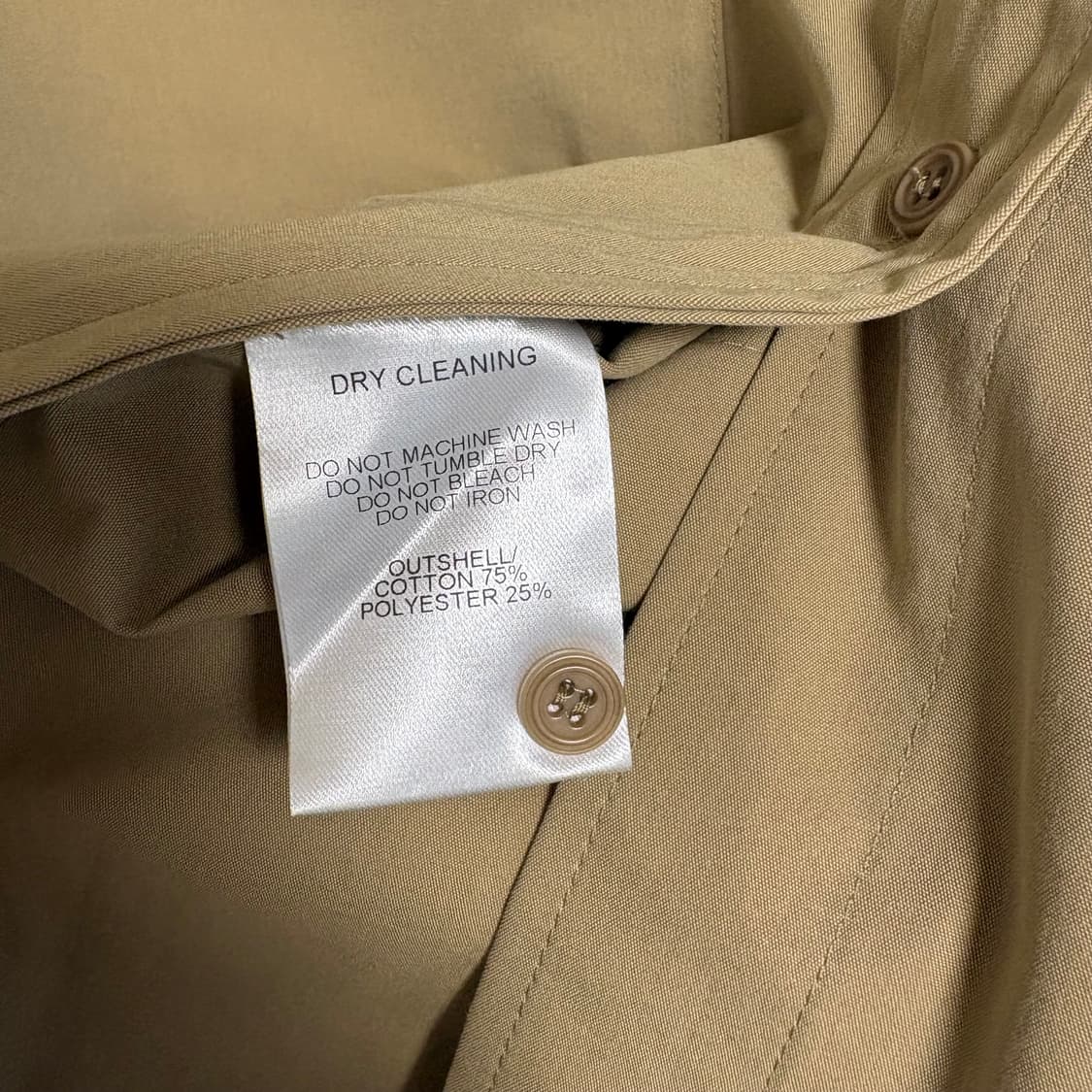 에토스 오버핏 커프스 셔츠 베이지 (새상품) 상품이미지6