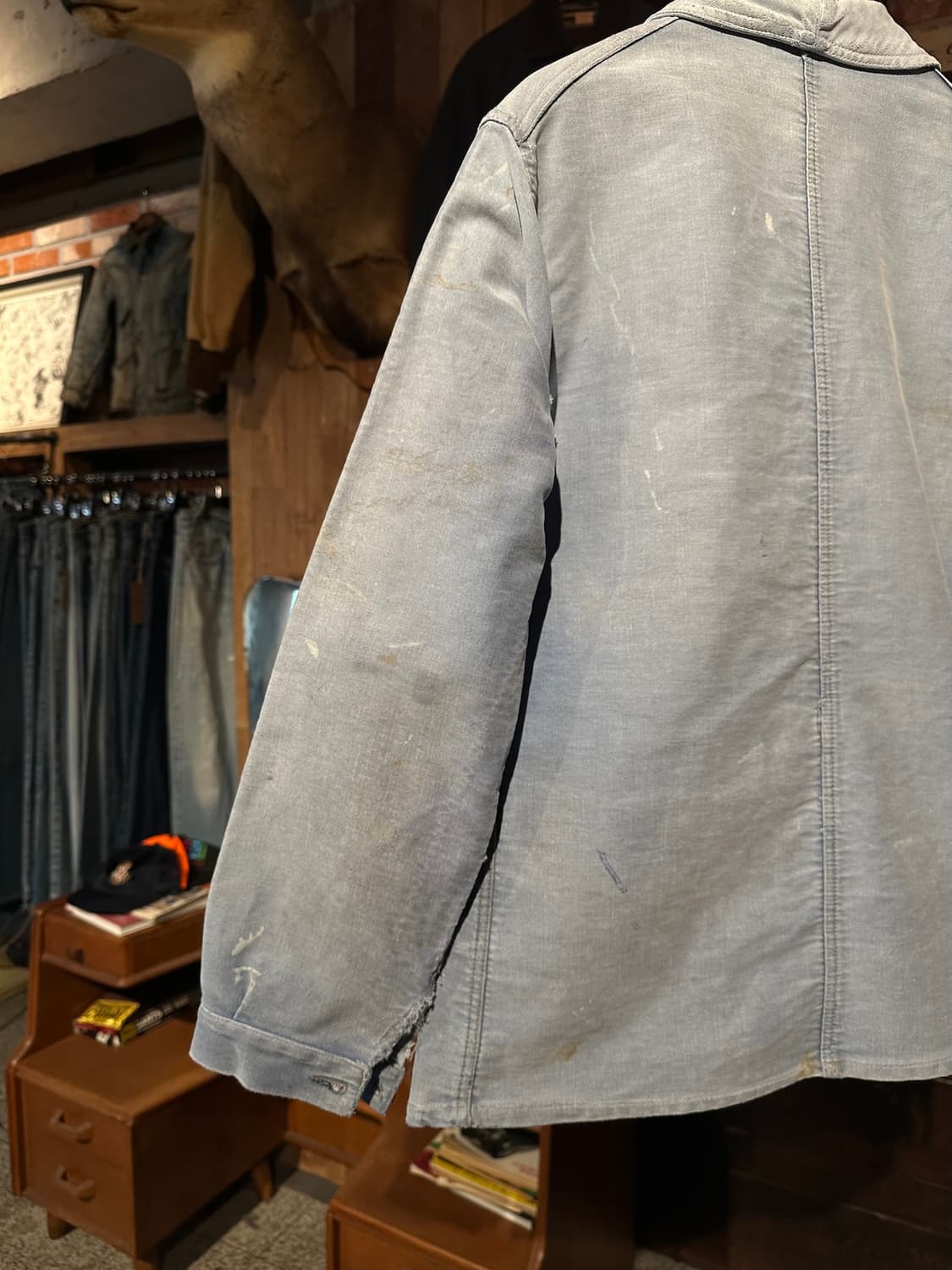 40s 50s French Moleskin Work Jacket 상품이미지8