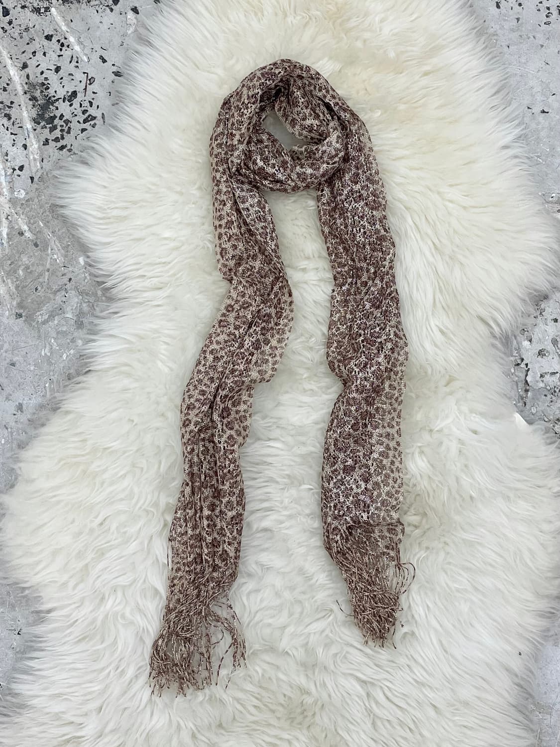 갸루 레오파드 글리터 수술 머플러  상품이미지4