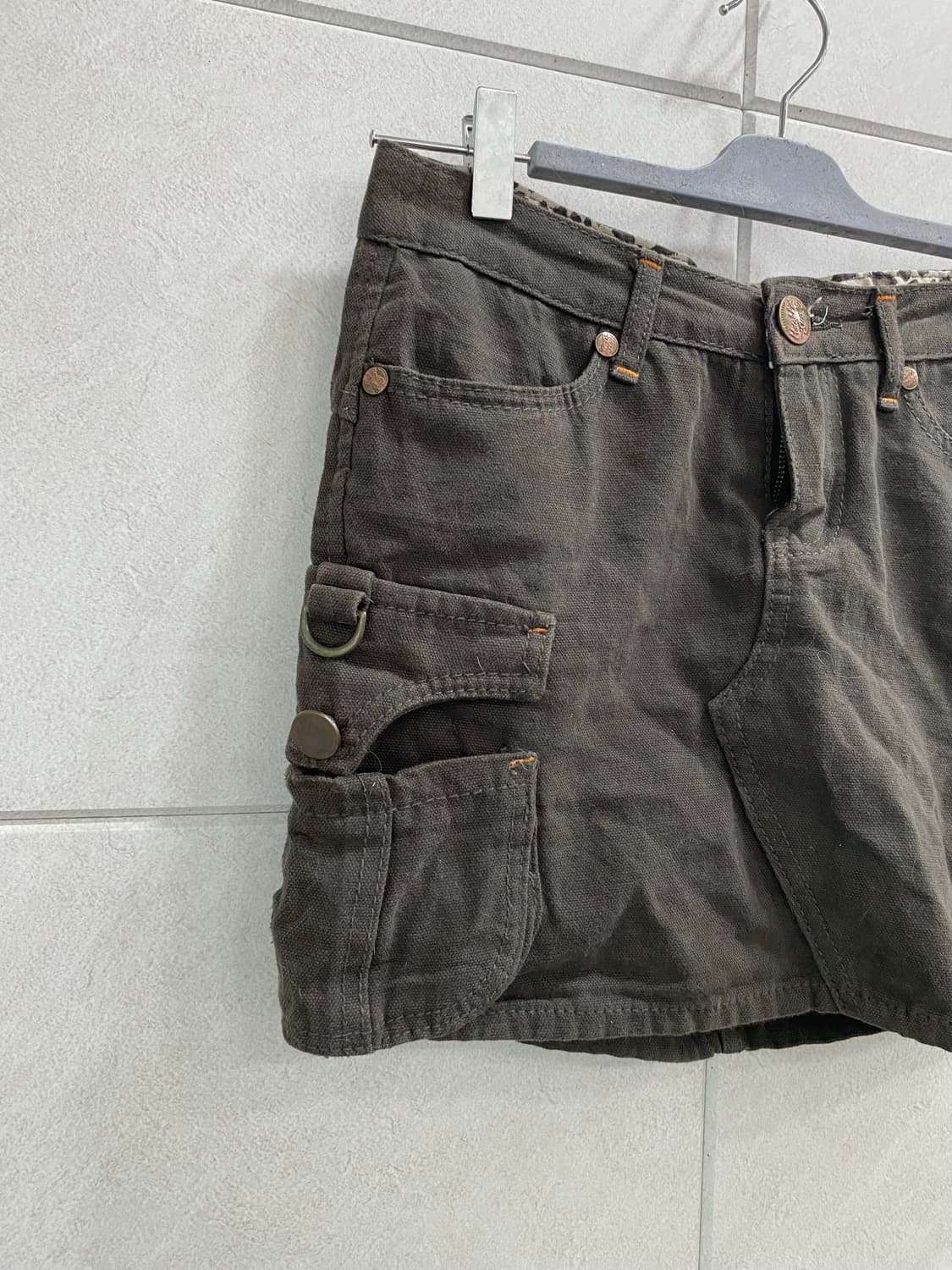  Y2K Cargo Pocket Leopard Skirts 상품이미지6