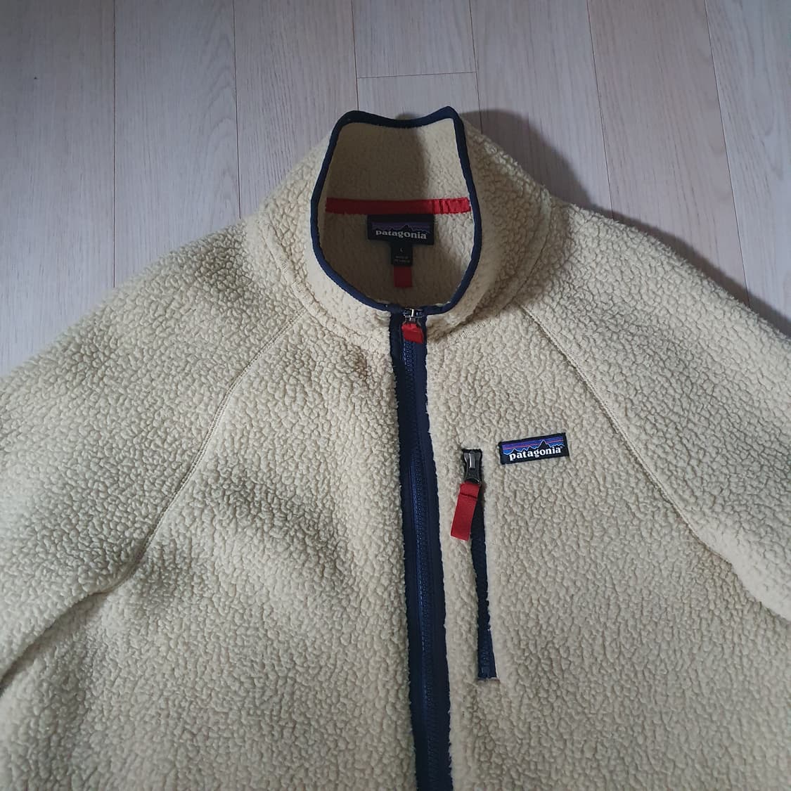 맨즈L) 파타고니아 레트로 파일 플리스 후리스 집업 자켓 내츄럴 베이지 상품이미지5
