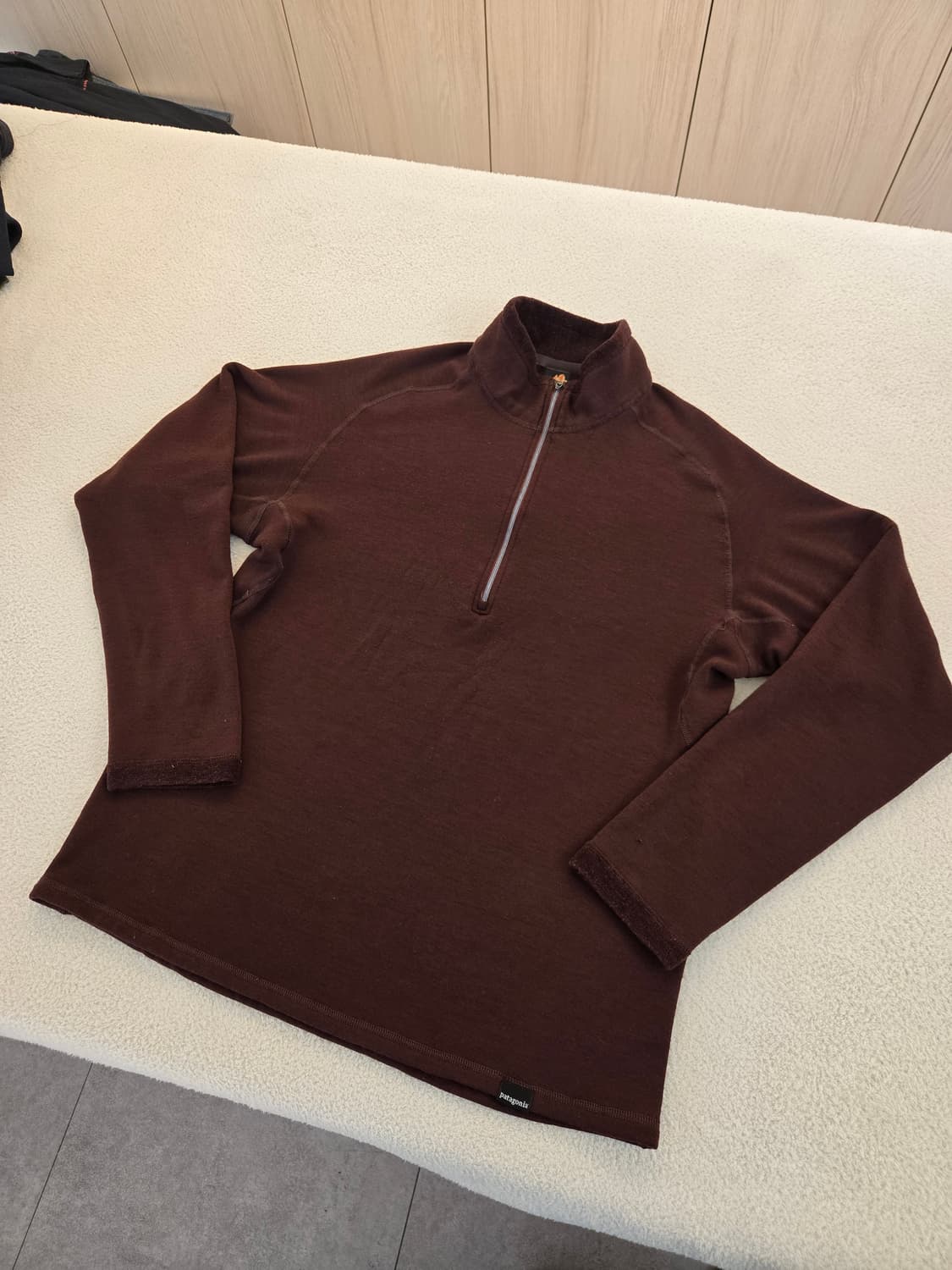파타고니아 브라운 하프집업 긴팔티(올드 희귀템) L 상품이미지3