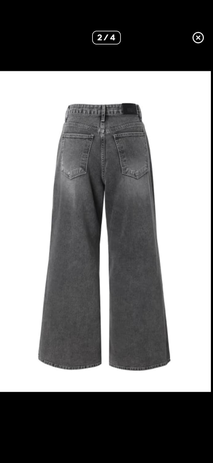 카키포인트 박시 데님 흑청 s 상품이미지3