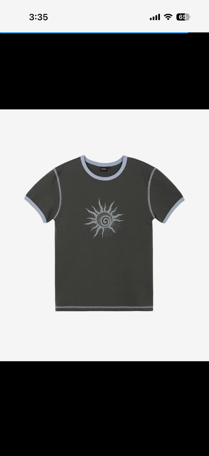 아캄 Cracked Sun Ringer Top (Dark Gray) 상품이미지1