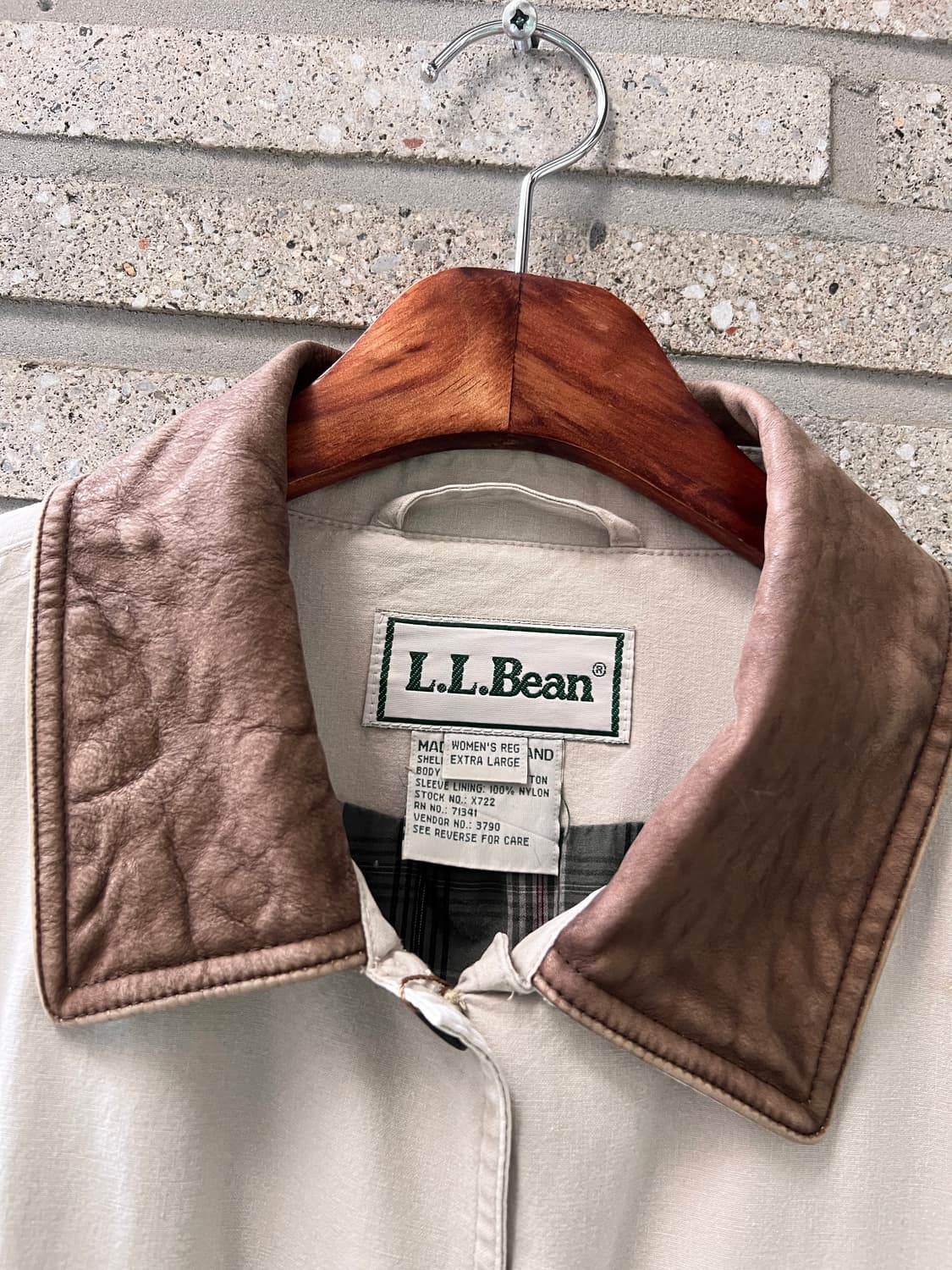 [XL]L.L.Bean 엘엘빈 체크 라이닝 아이보리 초어 자켓 상품이미지2