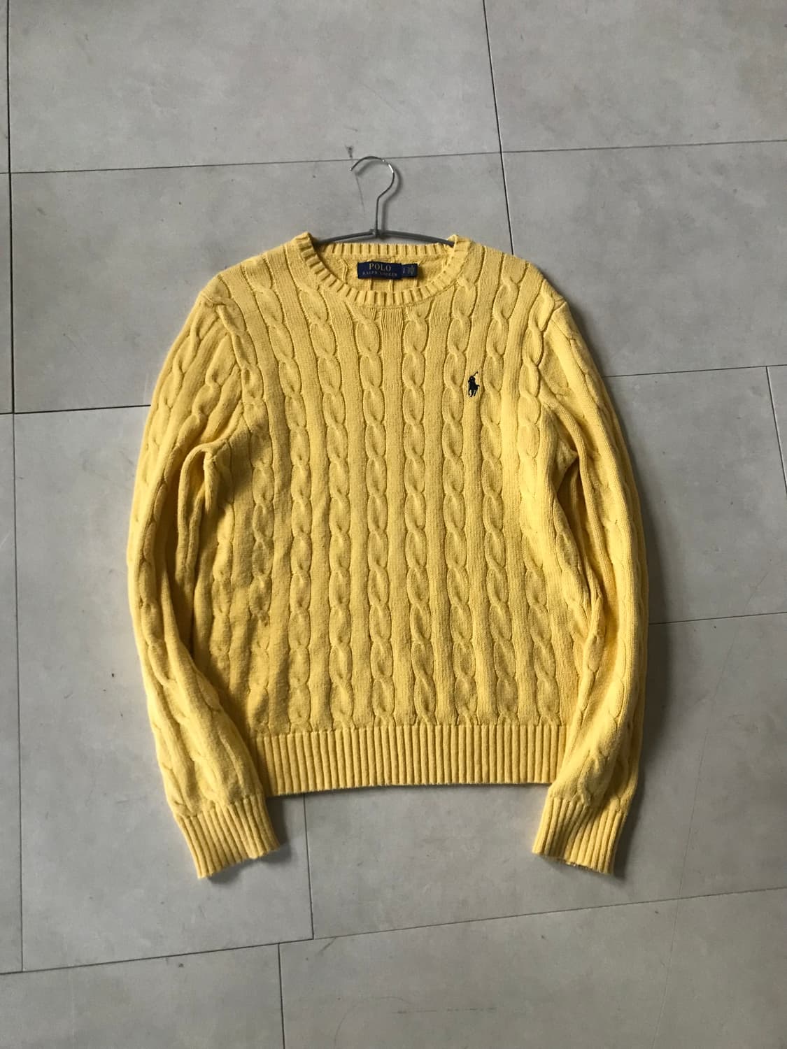 폴로 옐로우 케이블 니트 상품이미지9