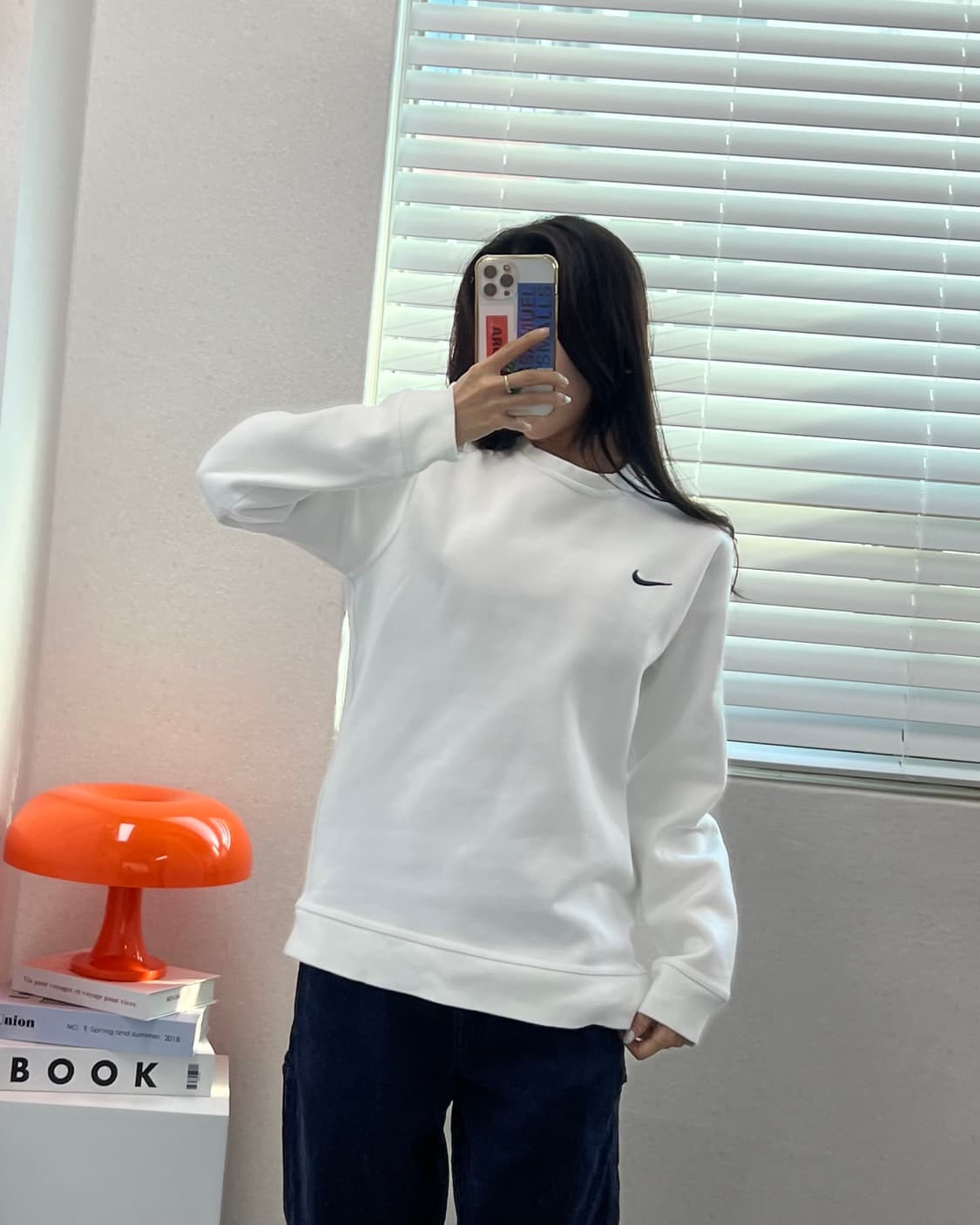 (L)나이키 화이트 맨투맨-M1530 상품이미지7