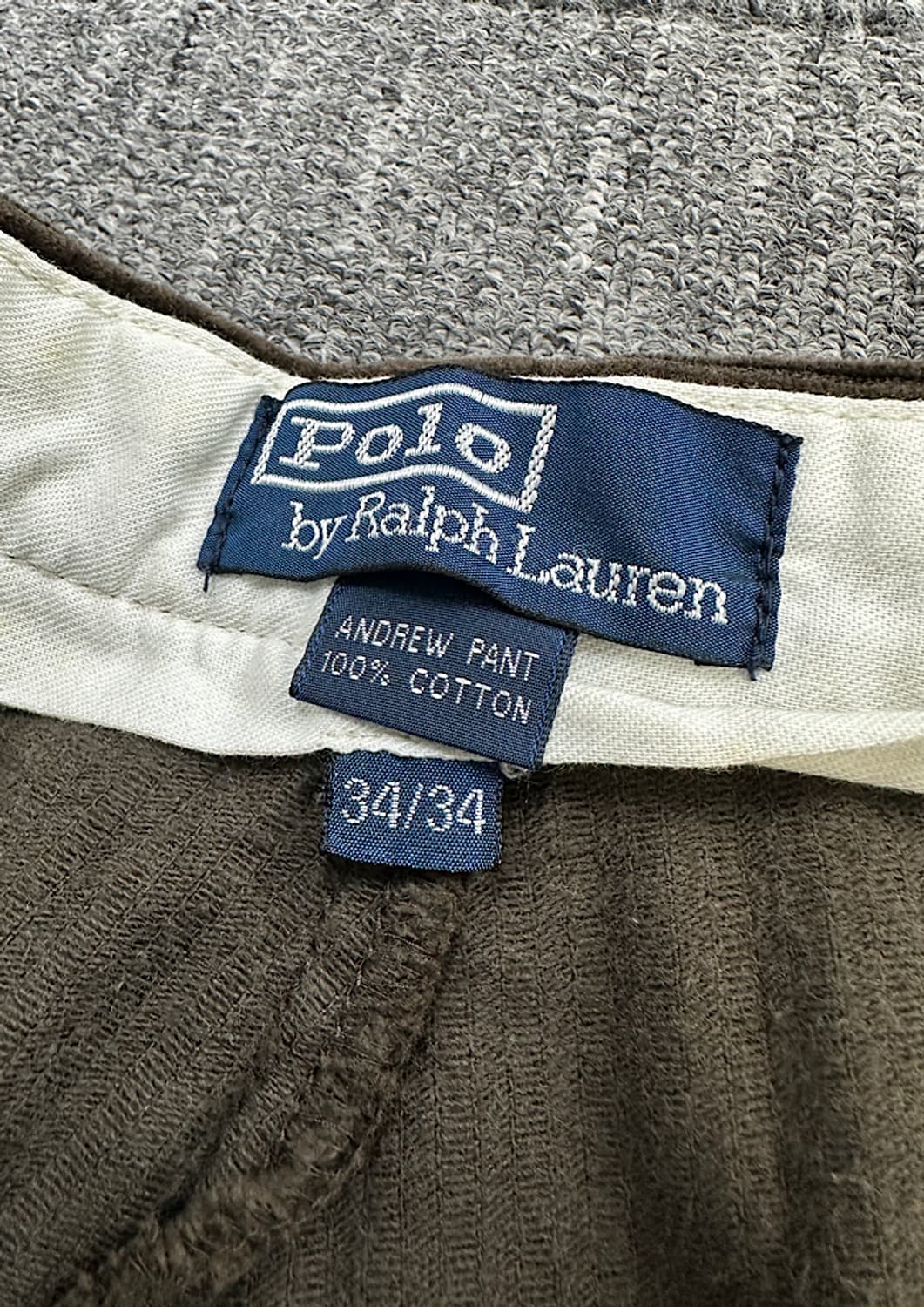 폴로 코듀로이 투턱 치노팬츠 34 상품이미지3