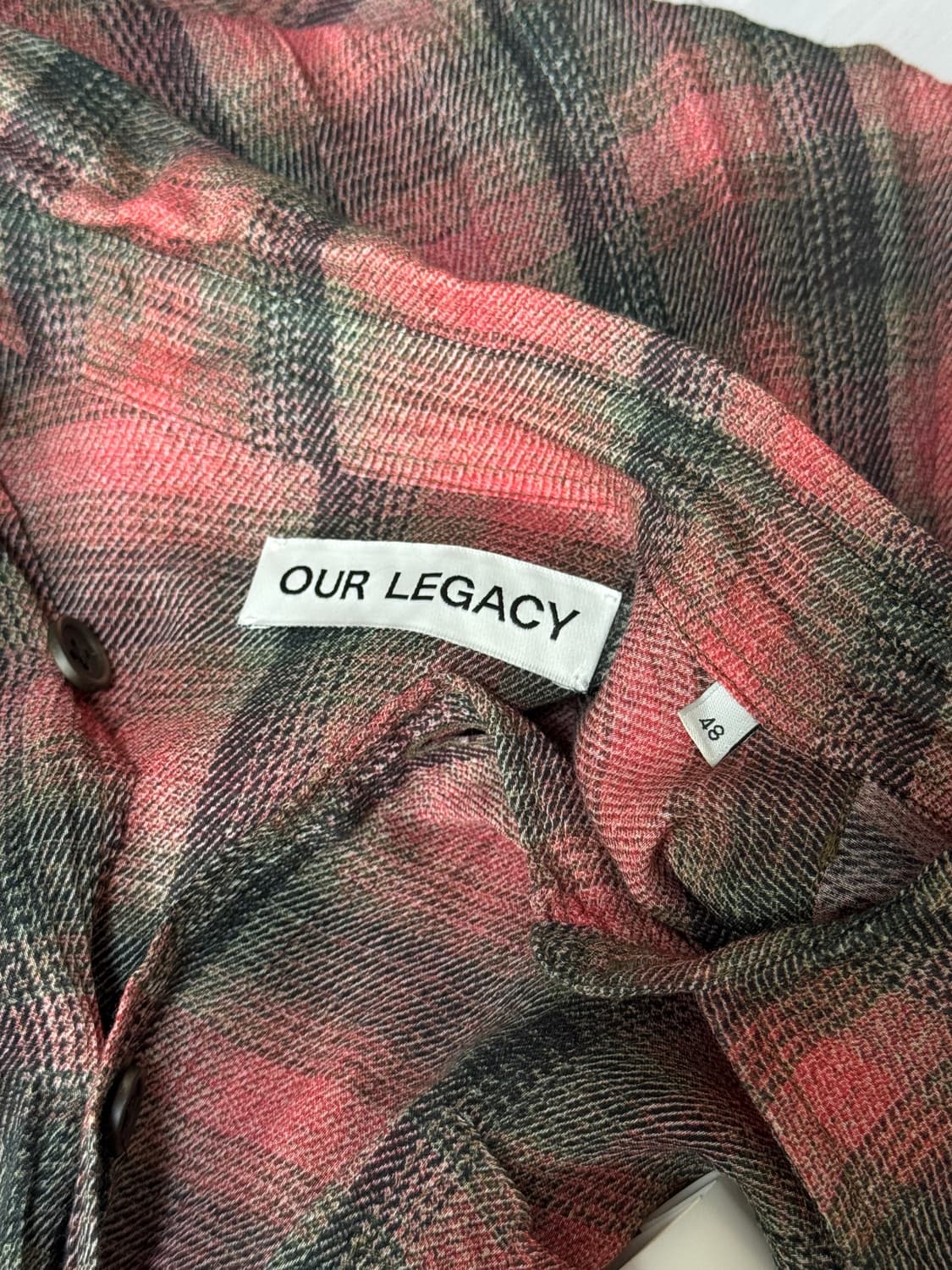 아워레가시 럼버 체크 버로우드 보로우드 셔츠 48 상품이미지5