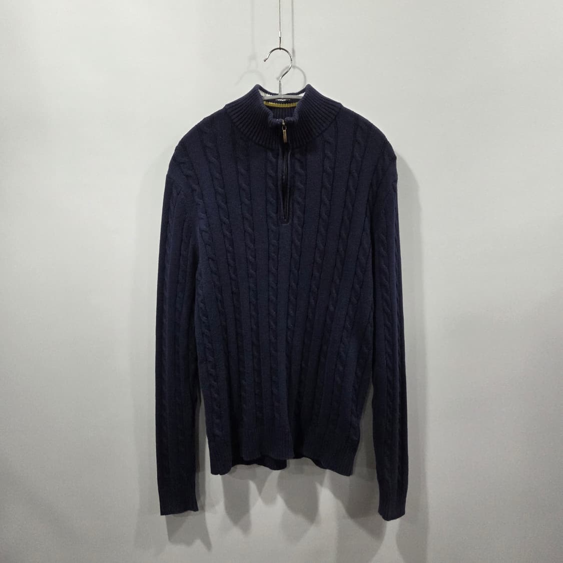 브룩스브라더스 풀오버 하프집업 케이블 니트 L 상품이미지1