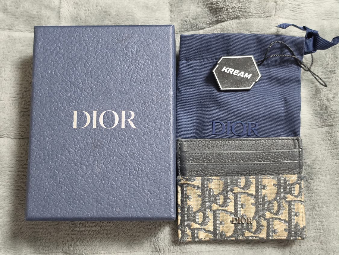 ( 풀구성/크림판)디올 오블리크 카드지갑 그레이 크림 상품이미지1