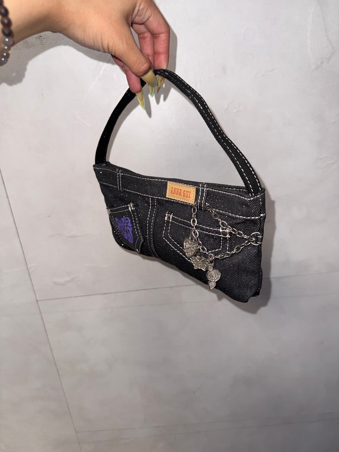 Anna Sui denim stitch chain mini 숄더백 상품이미지5