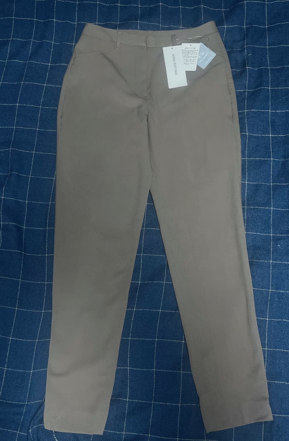 새상품 내추럴뷰티베이직 베이지 슬랙스 상품이미지1