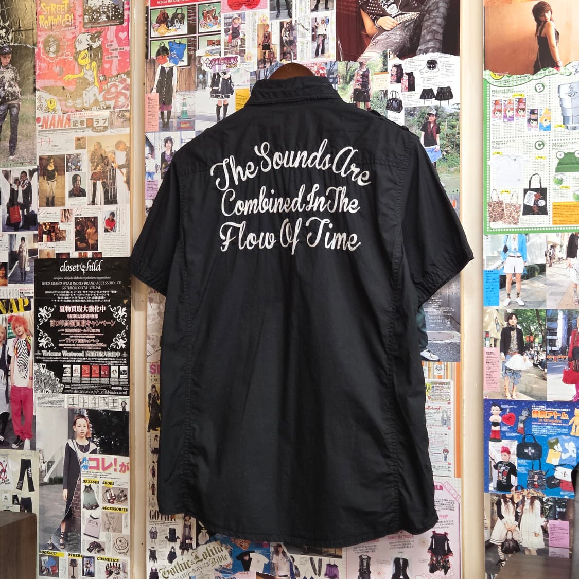 JPN 크레이지 데빌 투포켓 자수 반팔 셔츠 상품이미지4