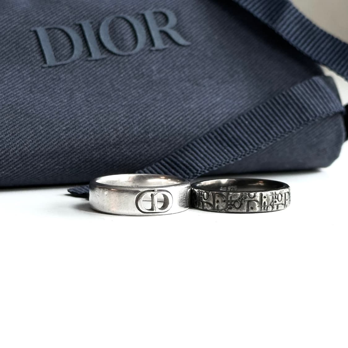 [정품] 24FW 디올 반지 남성용 Dior Oblique 반지 세트 상품이미지4