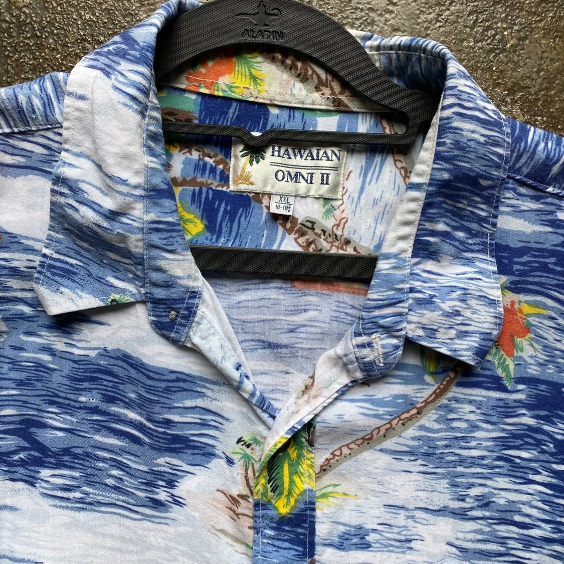 빈티지 반팔 셔츠 블루 하와이안 상품이미지2