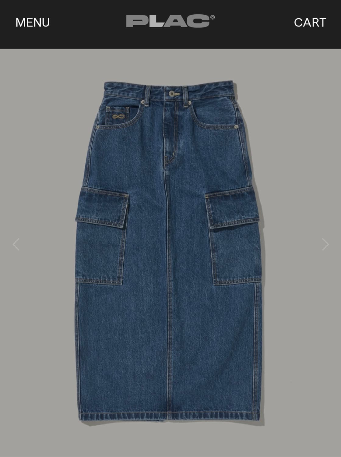 [PLAC x ONNUK] 플랙 온눅 콜라보 카고 데님 스커트 K42 상품이미지1