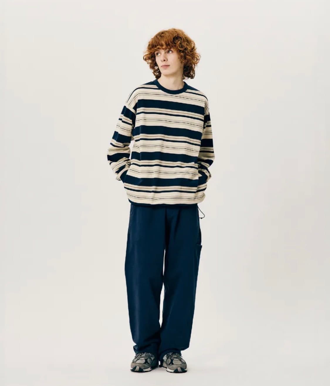 에스피오나지 보더 스트라이프 맨투맨 상품이미지1