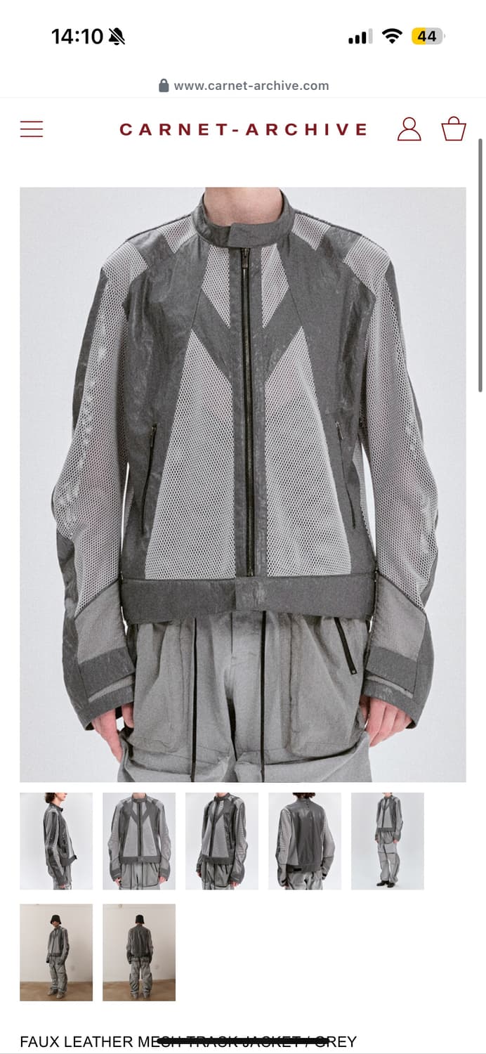 FAUX LEATHER MESH TRACK JACKET  상품이미지1